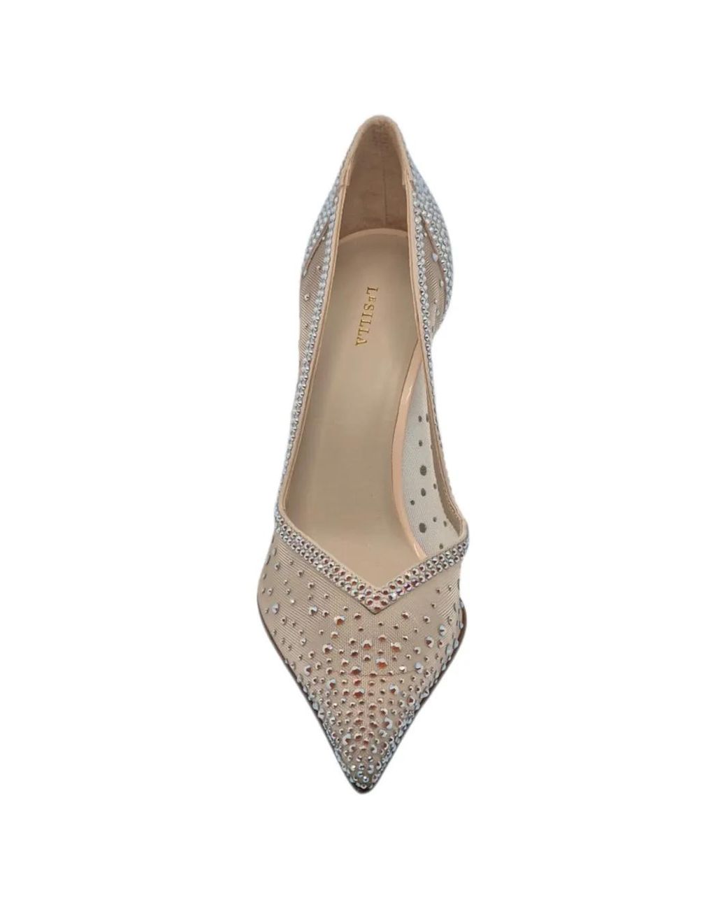 Le Silla White Nicole Embellished Pointed Pumps