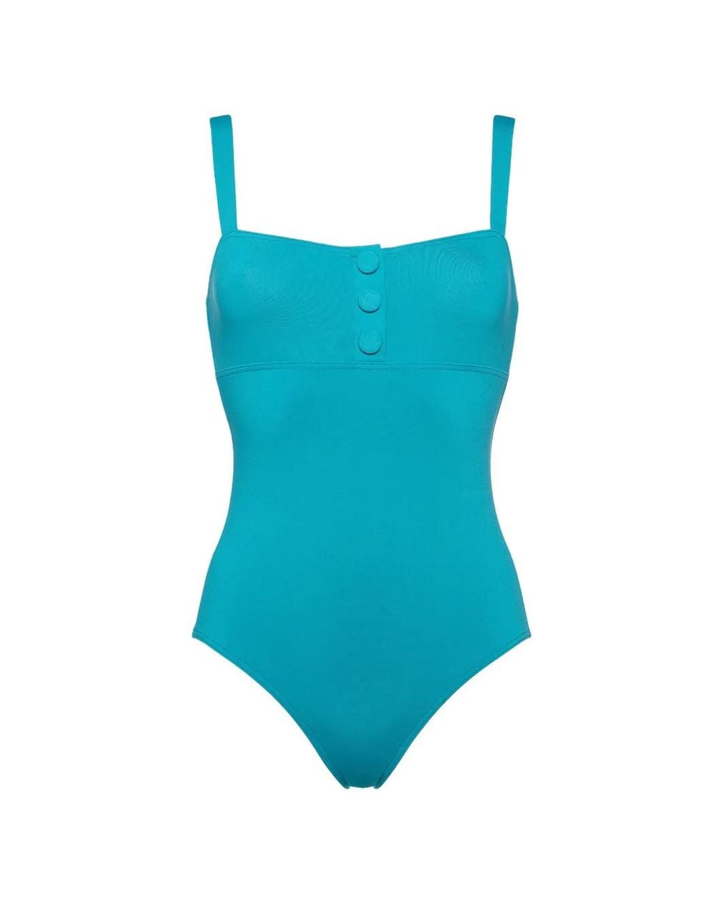 Eres Blue Dahabiya Button-Embellished Swimsuit