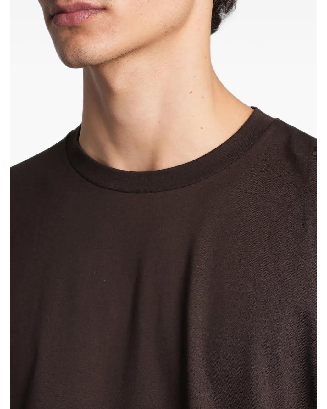 Ssstein Black Crew-Neck Long-Sleeved T-Shirt for men