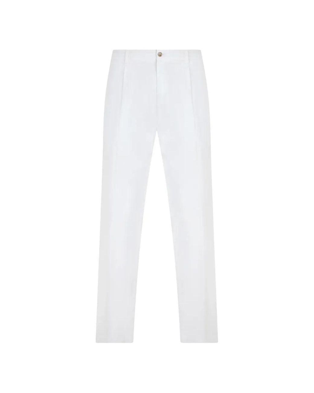 Fedeli White High-Waisted Tailored Trousers for men