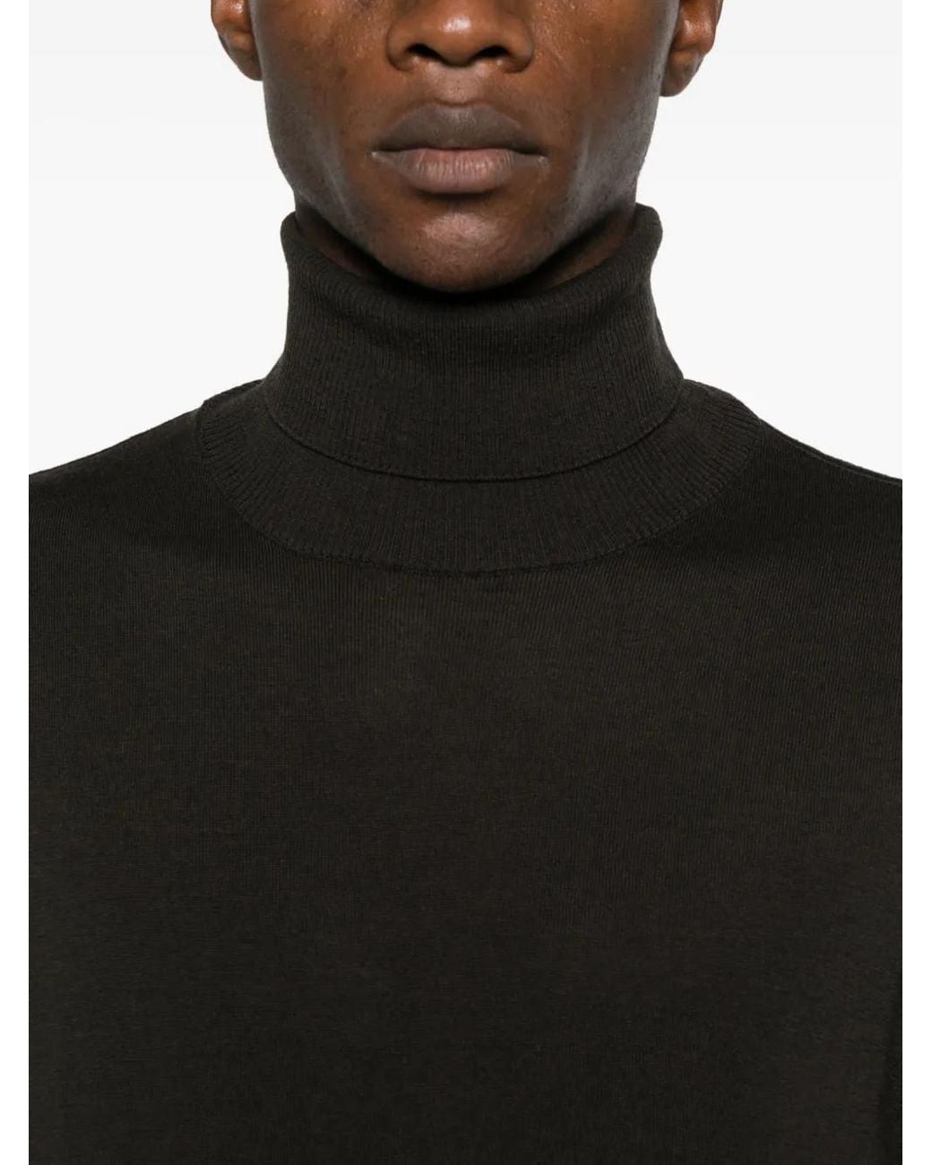 Stone Island Black Roll-Neck Sweater for men
