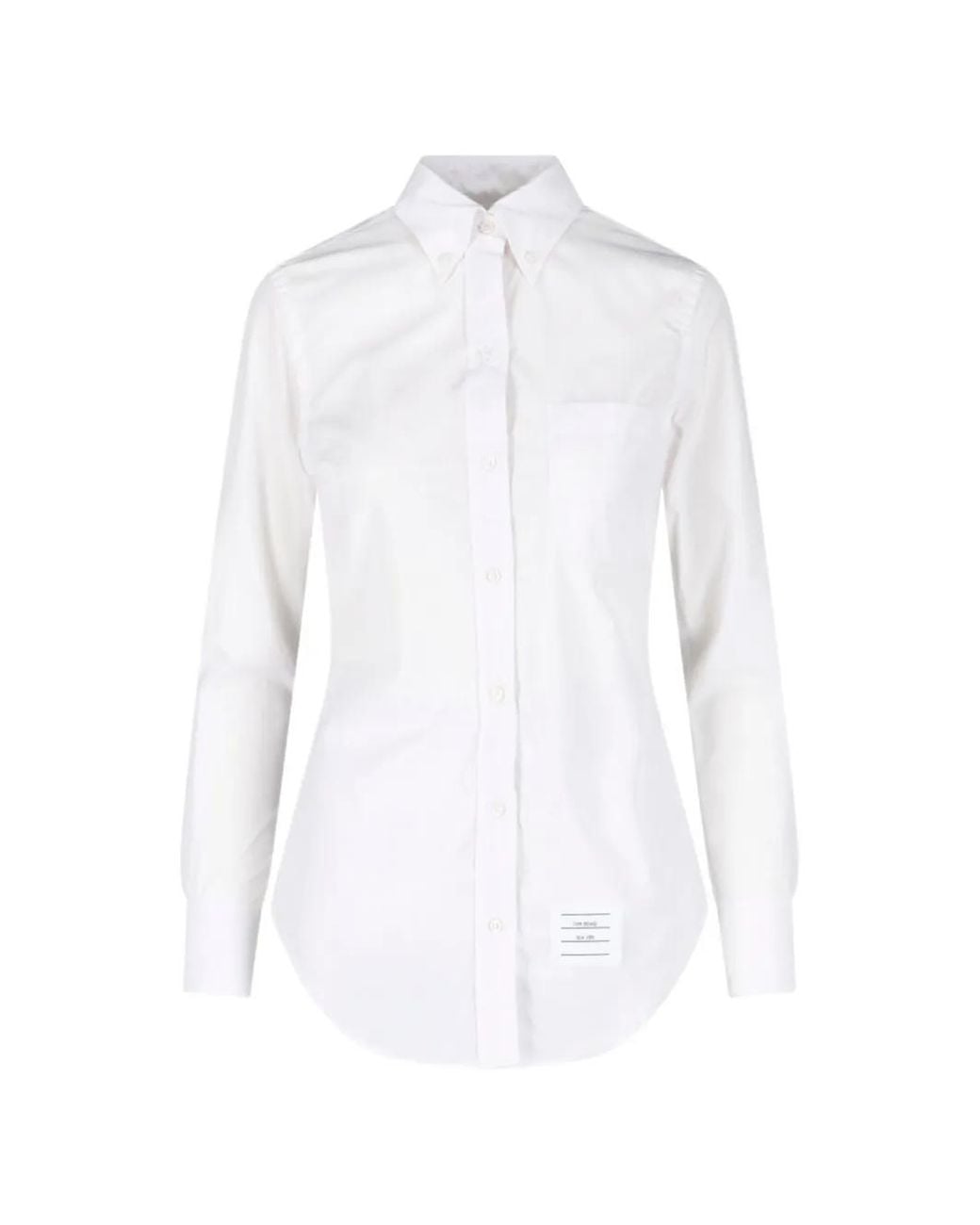 Chemise À Col Boutonné En Popeline Thom Browne en coloris White