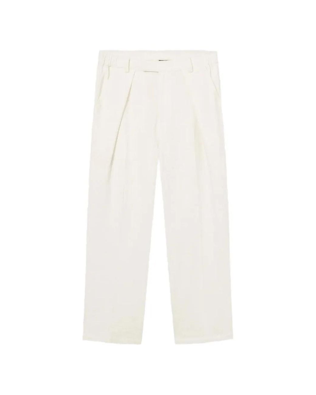 don't waste culture White Alurette Pleated Wide-Leg Trousers for men