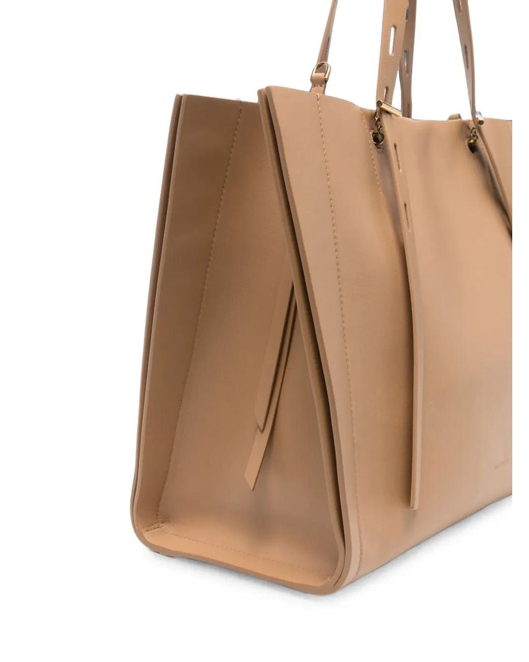 MINOBOSSI Natural Paula Leather Tote Bag