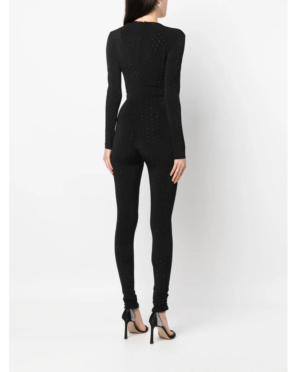 Nissa Black Embellished Jumpsuit