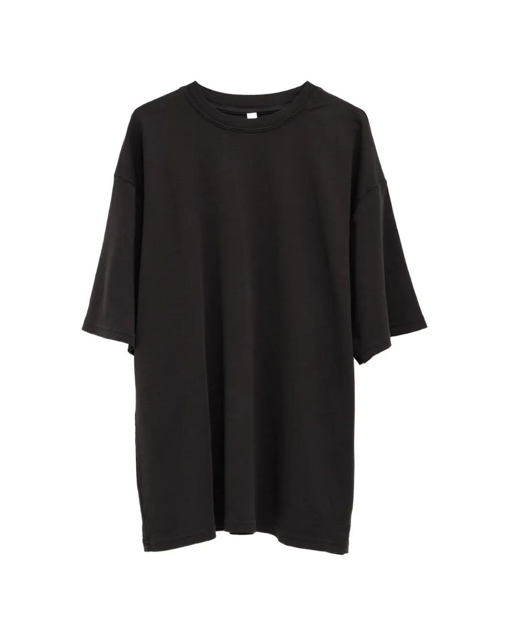 Lauren Manoogian Black Interlock Oversized Crew-Neck T-Shirt