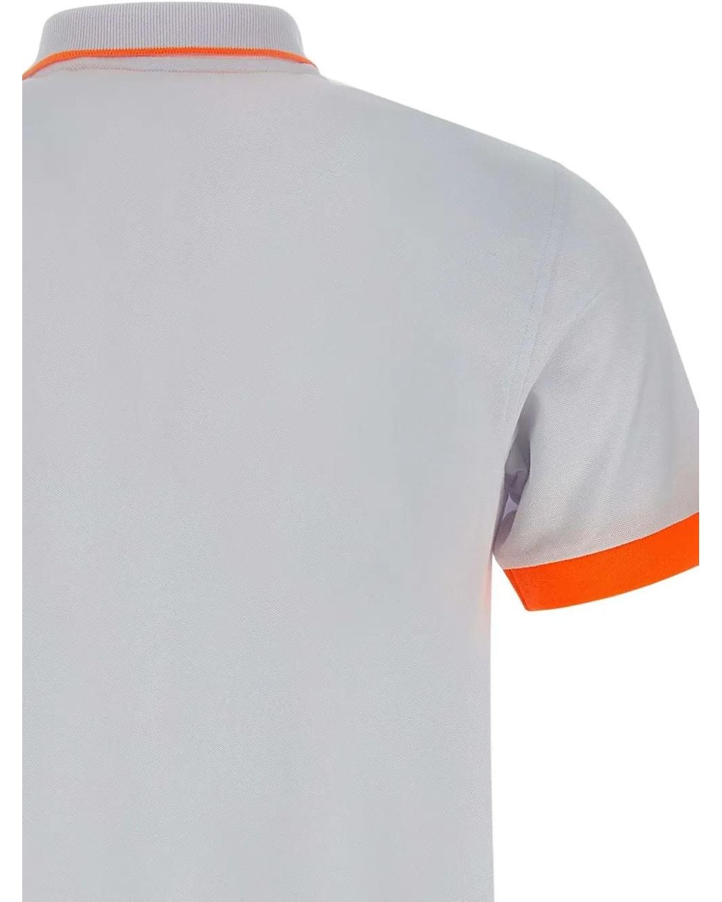 Sun 68 Gray Cotton Polo Shirt for men