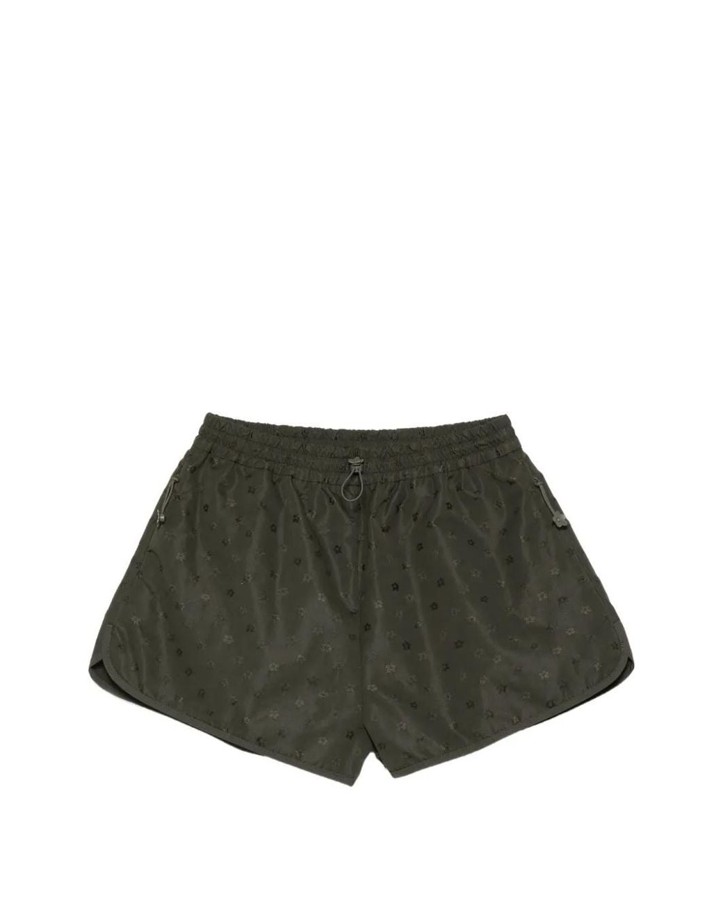 CECILIE BAHNSEN Green Floral-Print Shorts