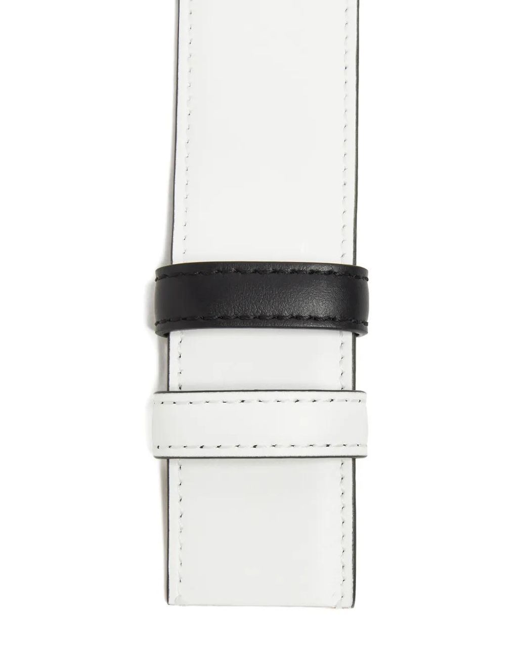Dolce & Gabbana White Stitching-Trim Belt for men