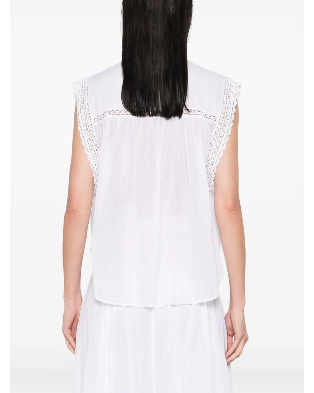 Isabel Marant Gresia Top in het White