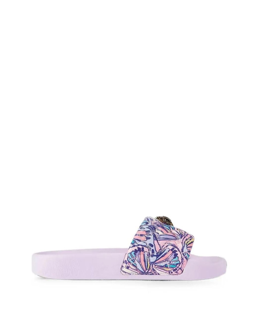 Kurt Geiger Purple Claquettes Meena Eagle À Imprimé Papillon