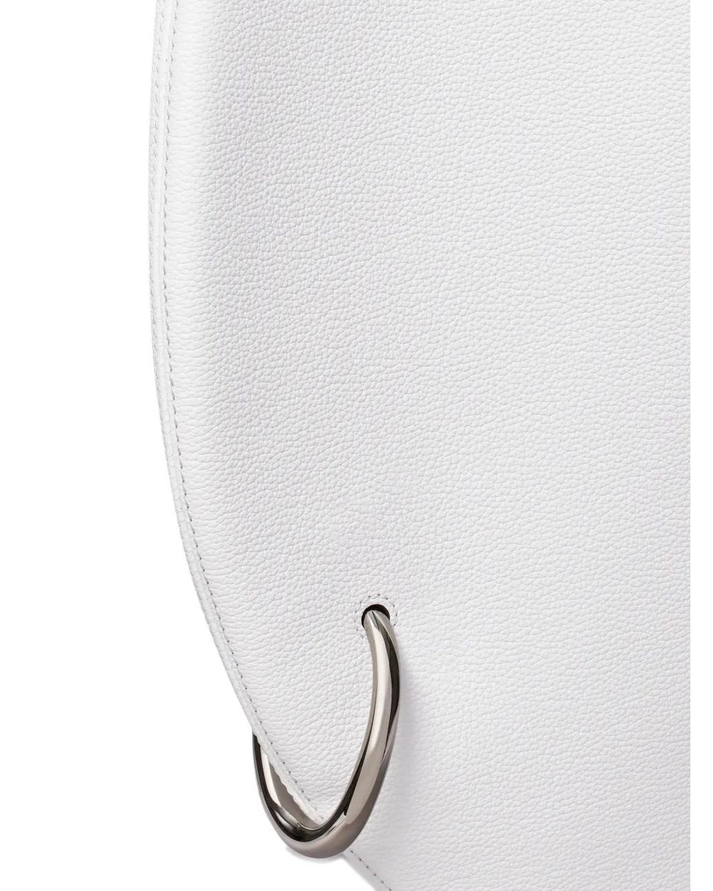 Tory Burch White Pierced Schultertasche