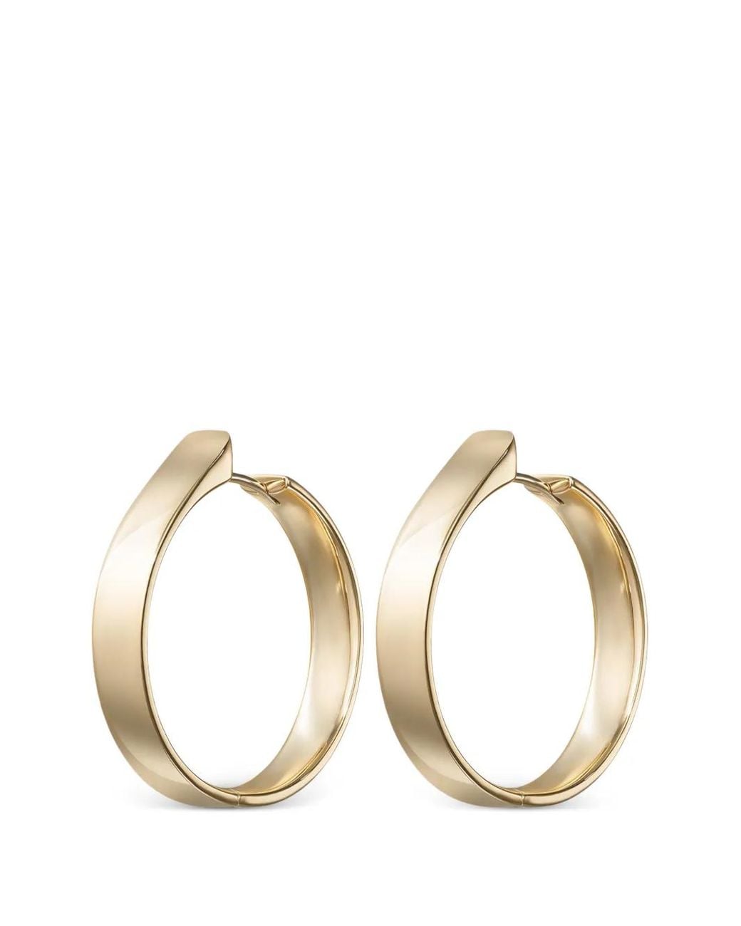 Melissa Kaye Metallic 18K Large Honey Hoop Earrings