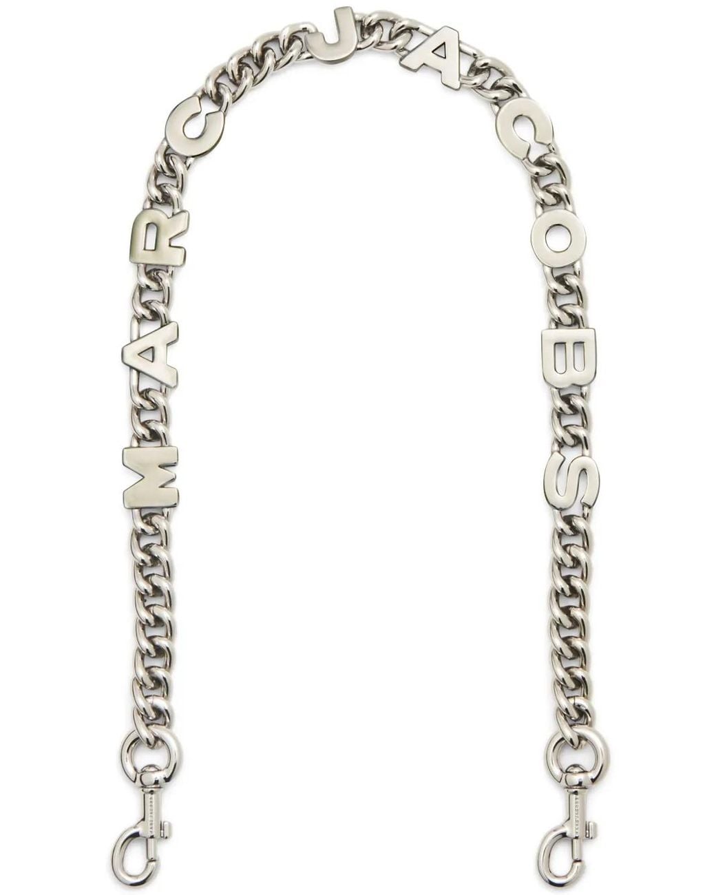 Marc Jacobs White The Logo Chain-Link Shoulder Strap