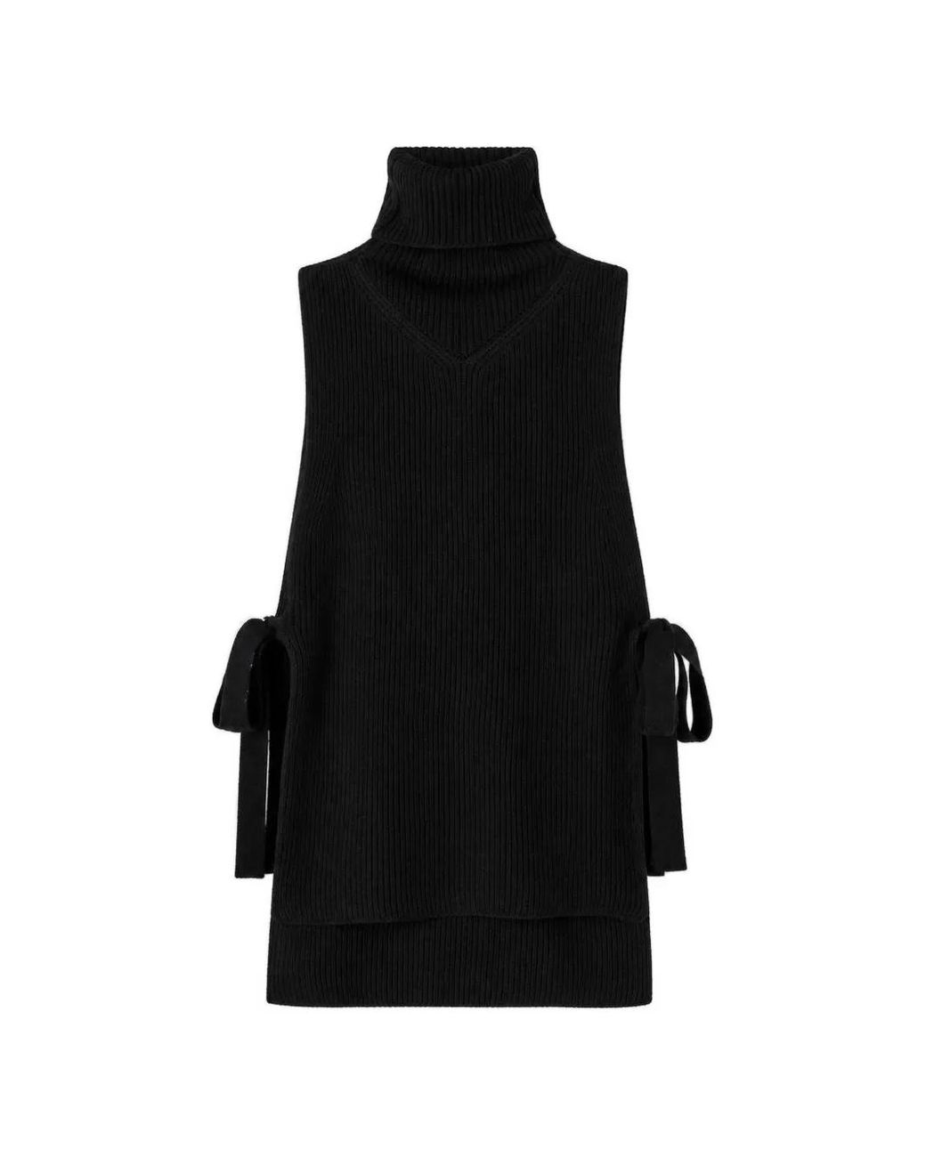 RETORI Black Ribbed-Knit Wool Vest