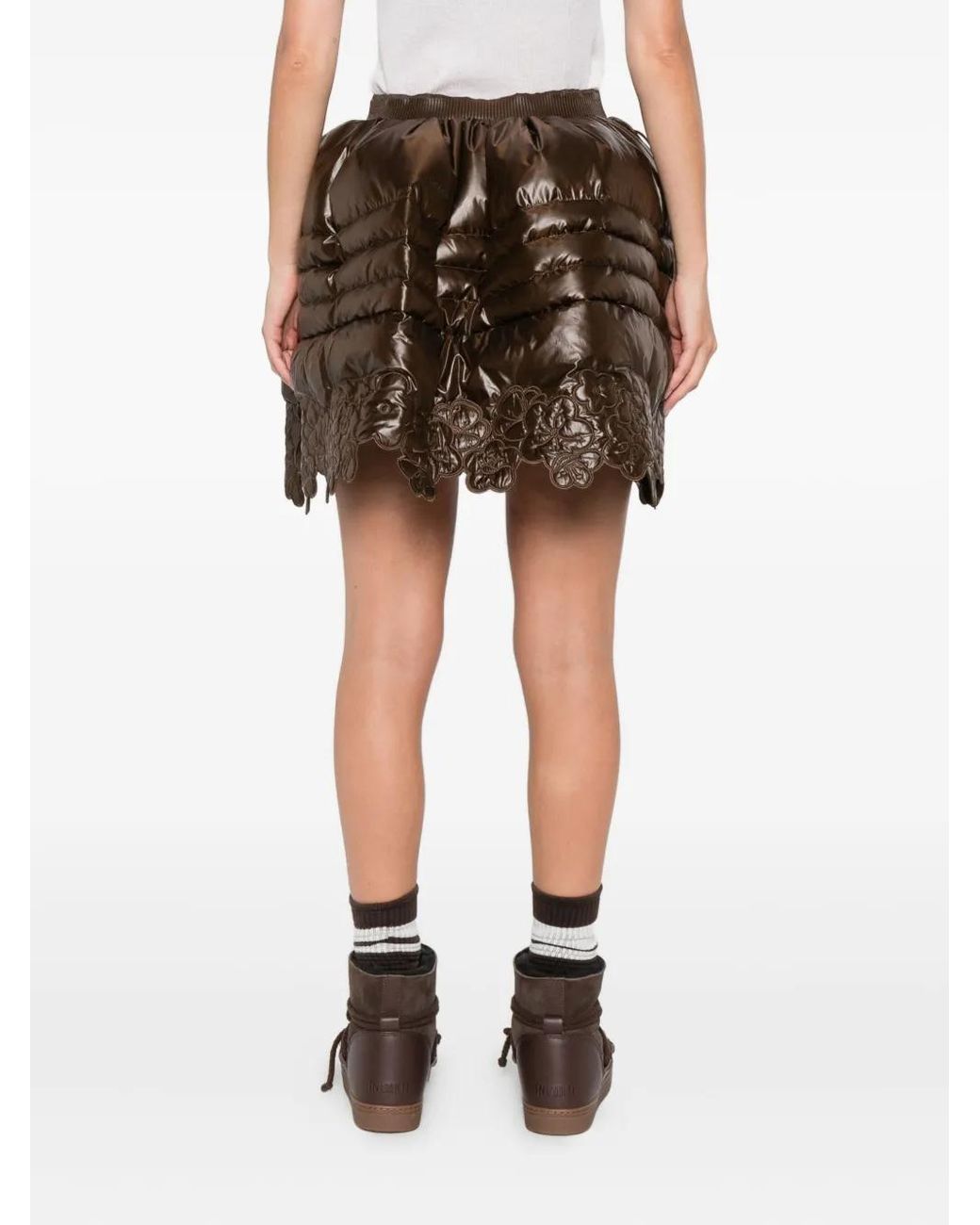 CECILIE BAHNSEN Brown X The North Face Quilted Mini Skirt