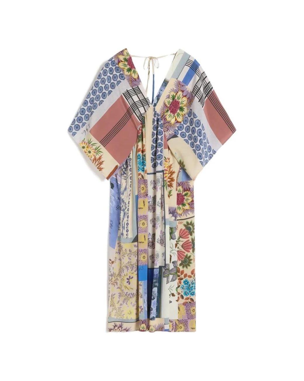 Weekend by Maxmara White Chine Floral-Patchwork Midi Dress