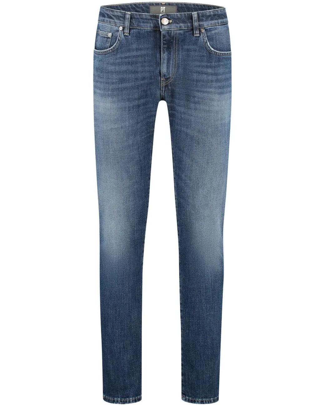 PT Torino Blue Logo Patch Jeans for men