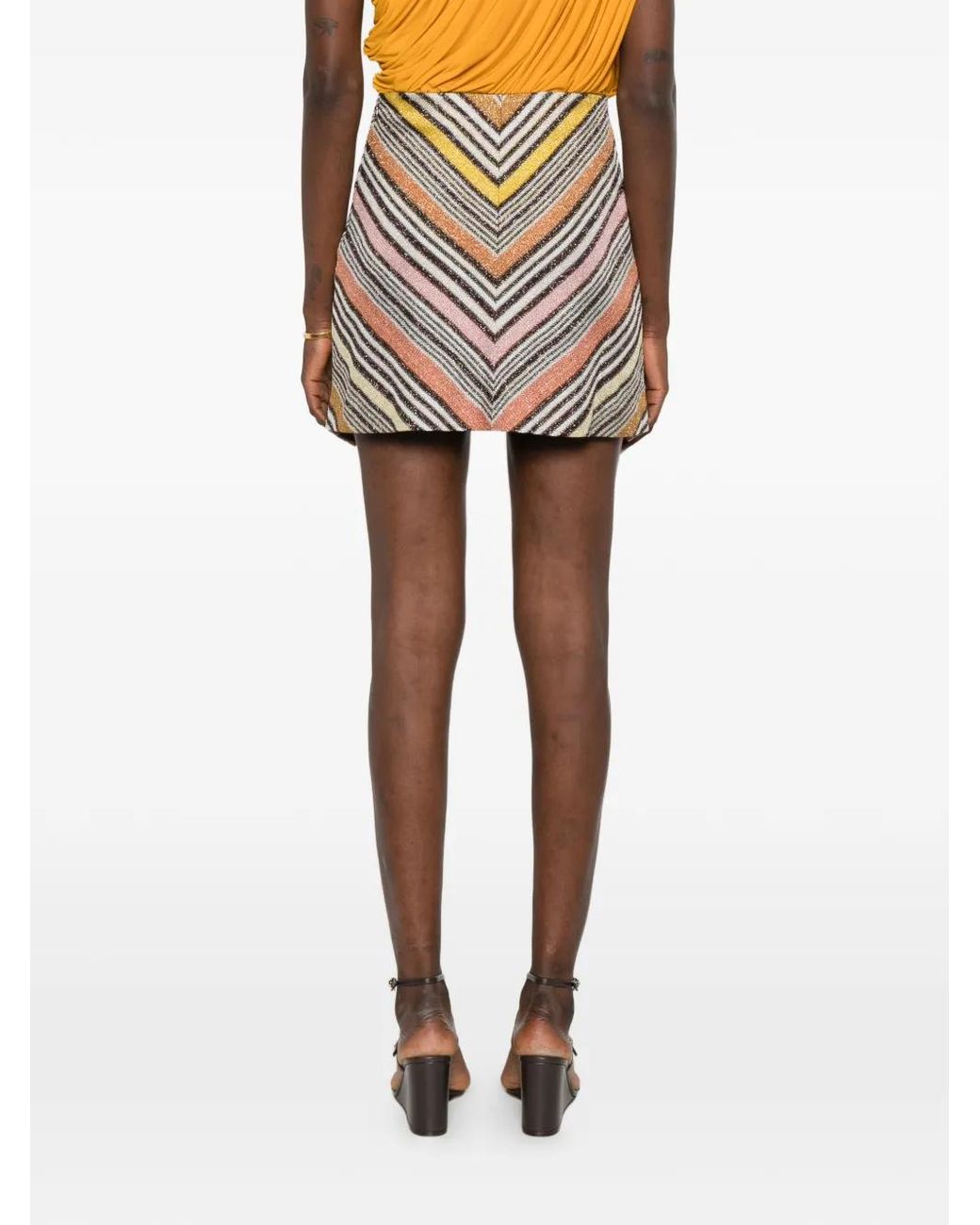 Missoni Gray Zide-Zip Mini Skirt