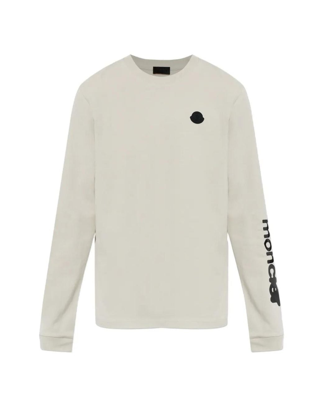 Moncler White T-Shirt À Patch Logo for men