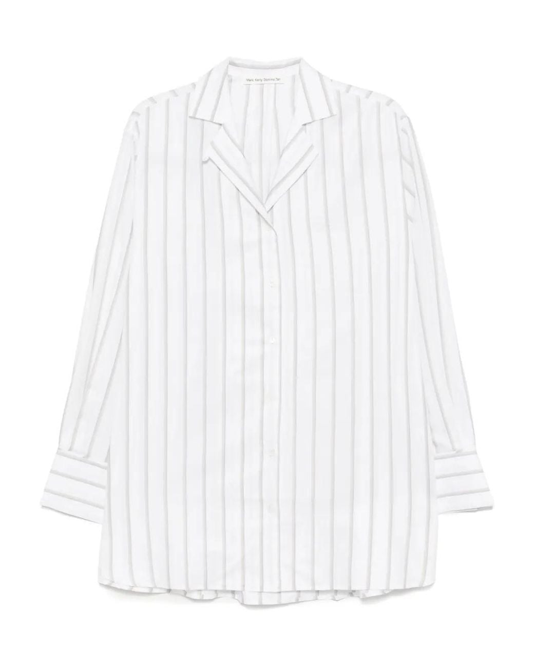 Mark Kenly Domino Tan White Solin Cotton Dobby Shirt