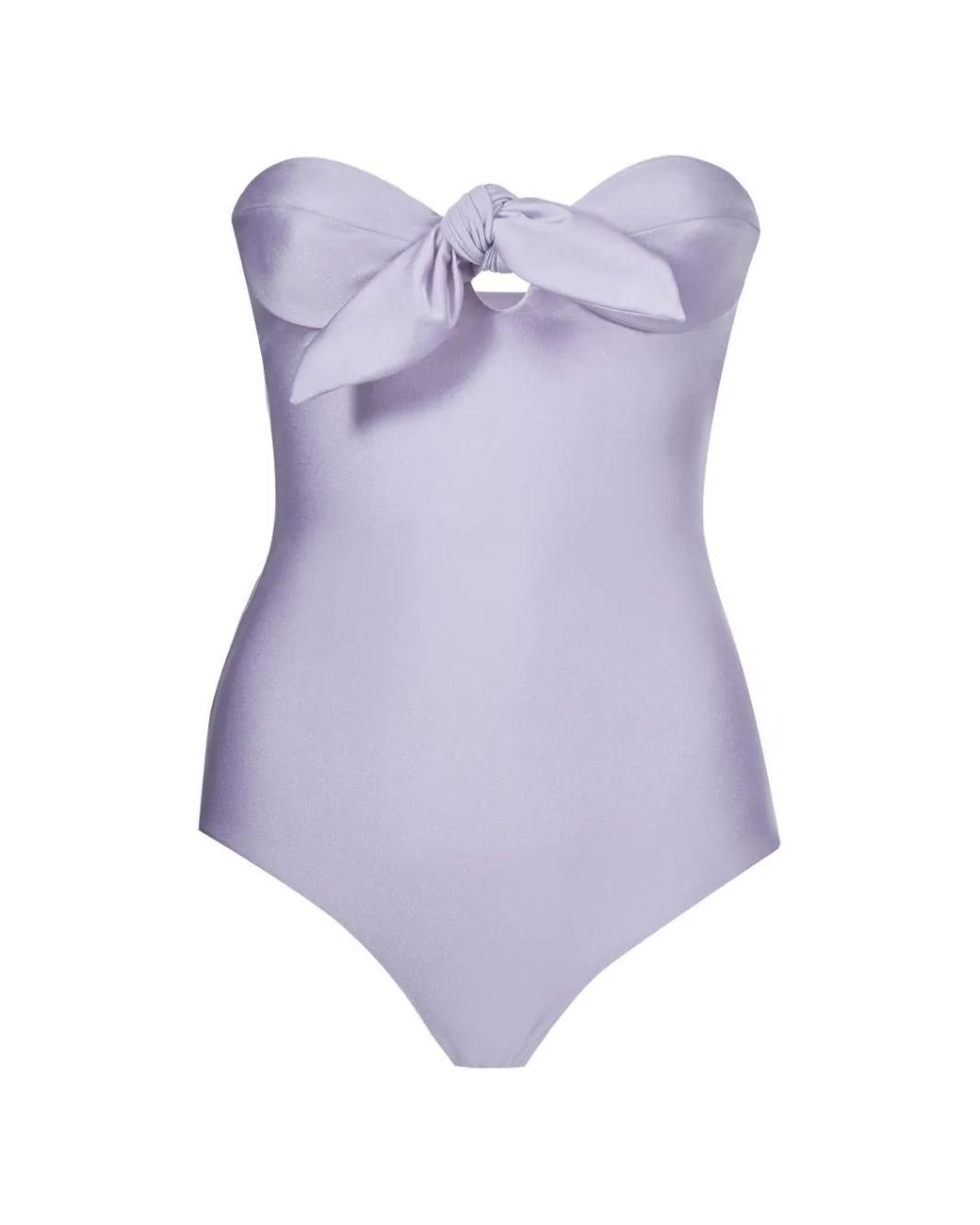 Taller Marmo Purple Knot-Bandeau Swimsuit