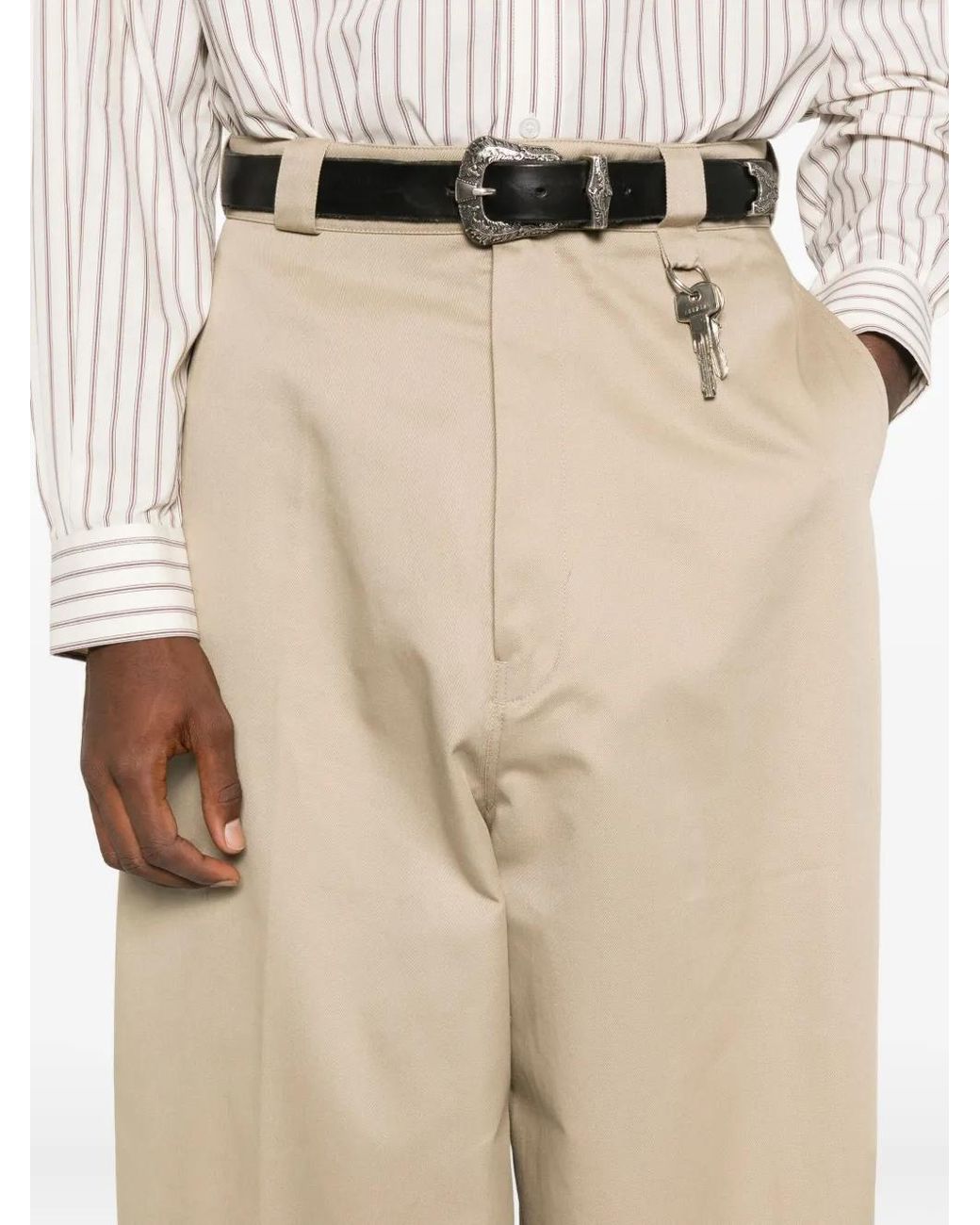 Willy Chavarria Natural Wide-Leg Trousers for men