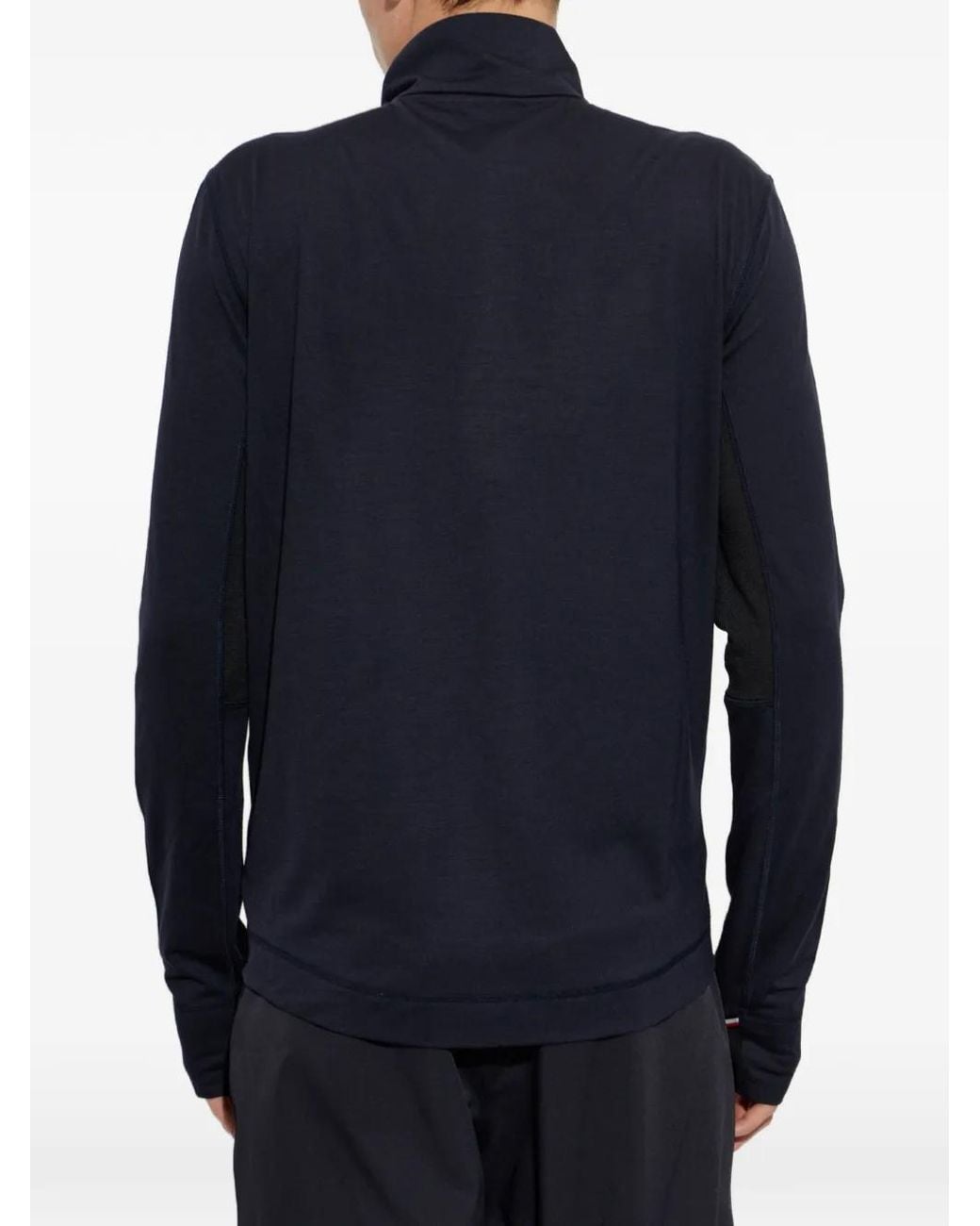 Moncler Blue Half-Zip Knit for men