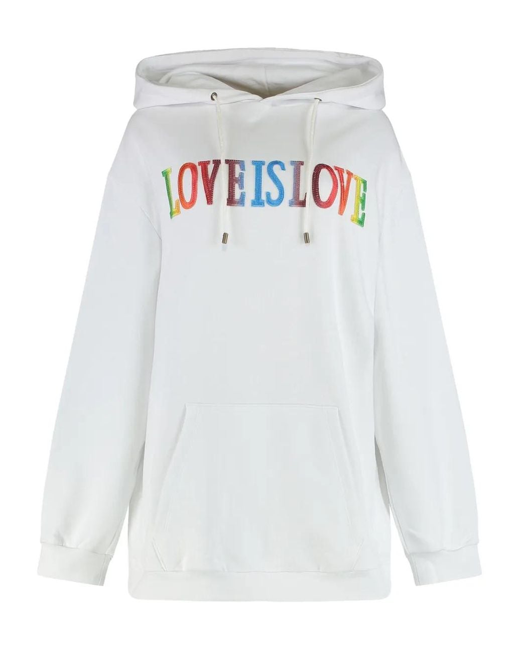 Sudadera Con Capucha Y Parche De Letras Alberta Ferretti de color White