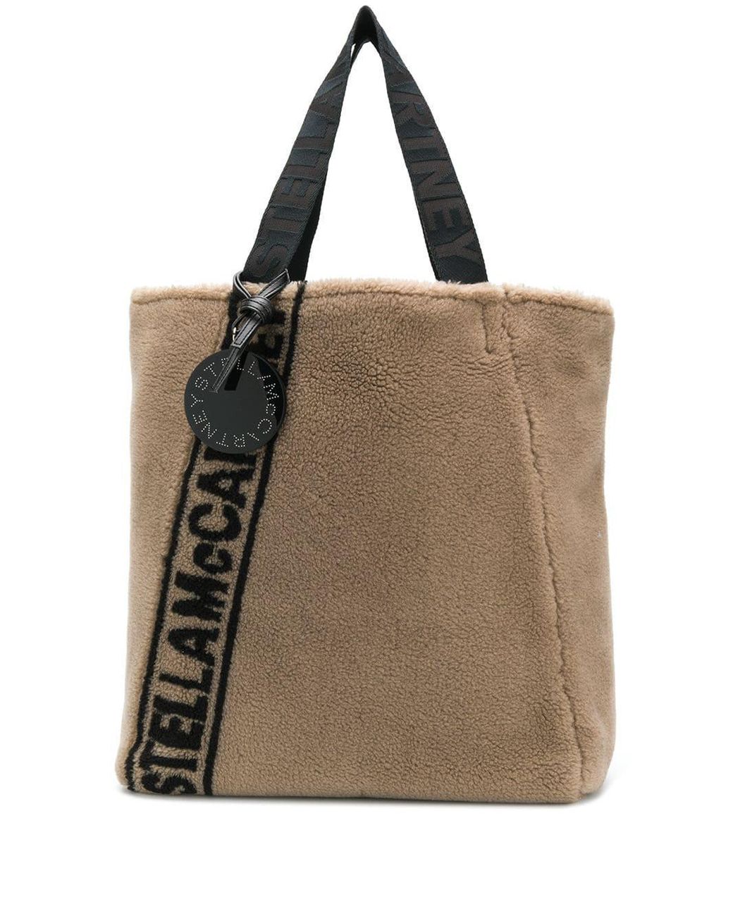 Stella McCartney Contrast Logo Tote Bag in Brown,Black (Brown) - Save