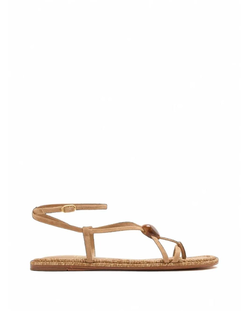 Sam Edelman Natural Sandales Rillie En Daim À Brides