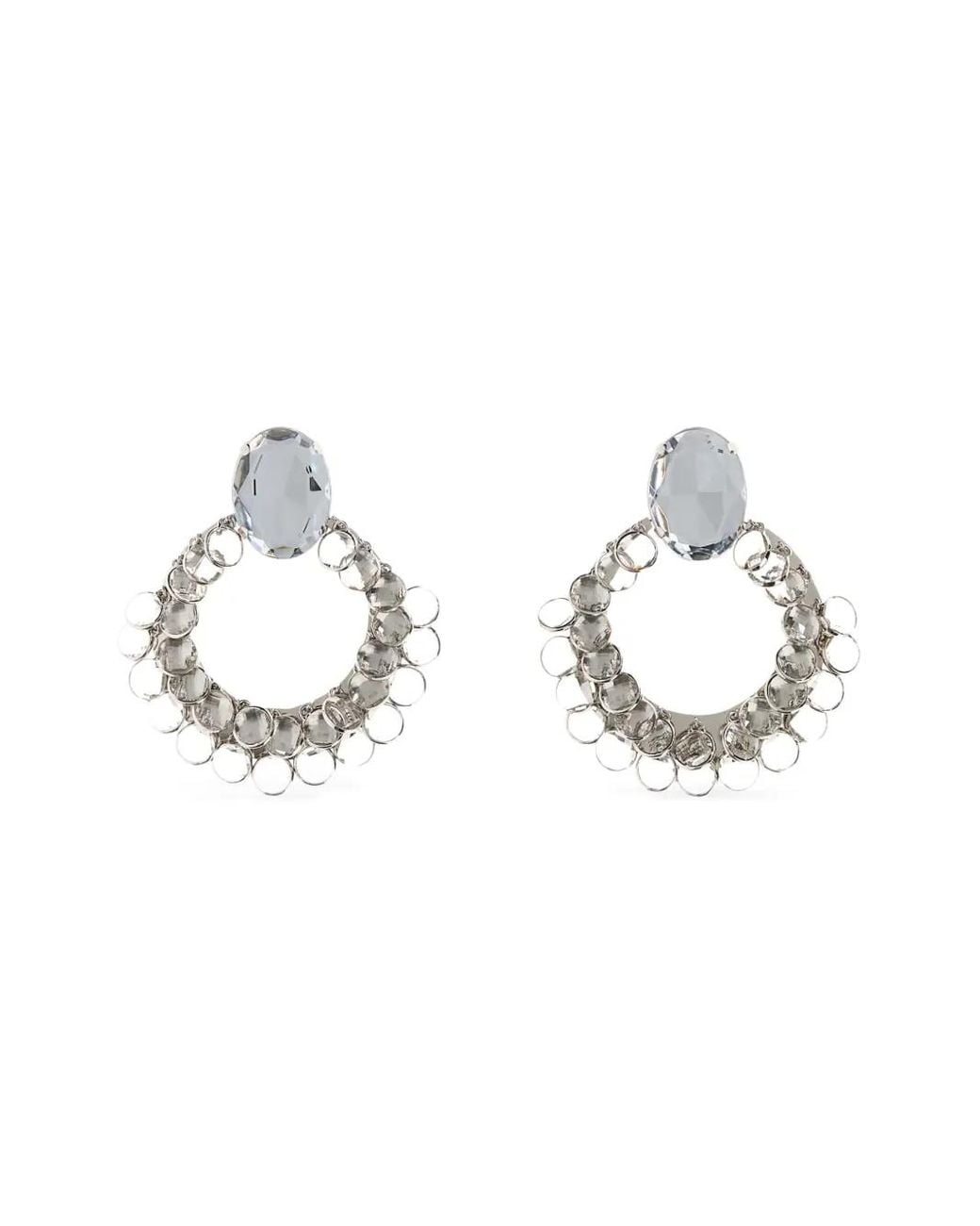 Orecchini A Clip Broken Chandelier di Givenchy in Metallic