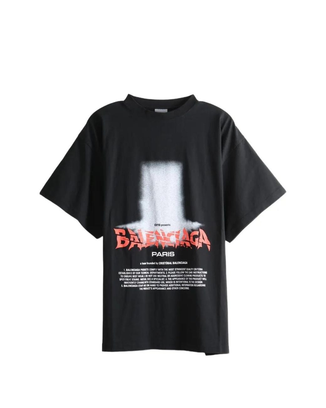 Balenciaga Black The Door Graphic-Print T-Shirt for men