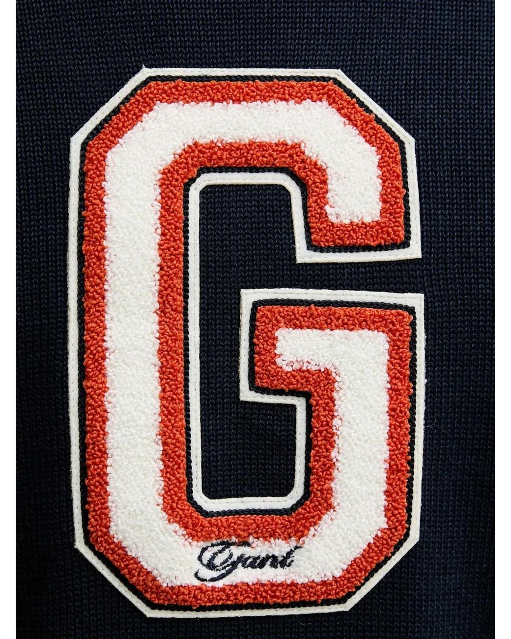 メンズ Gant ストライプスリーブ セーター Blue