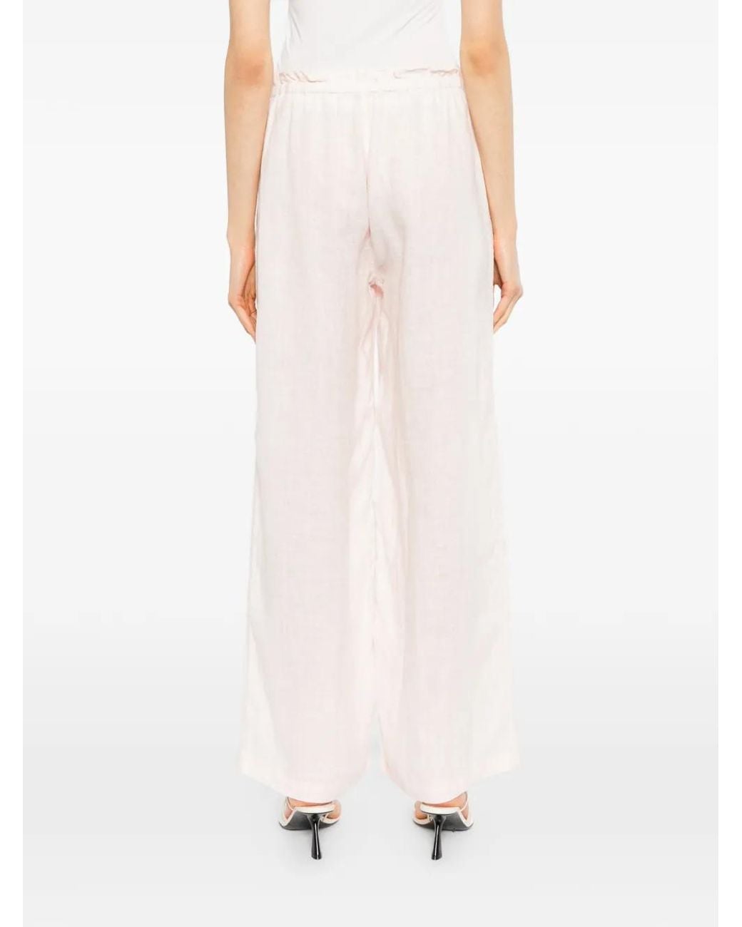 James Perse White Drawstring Trousers