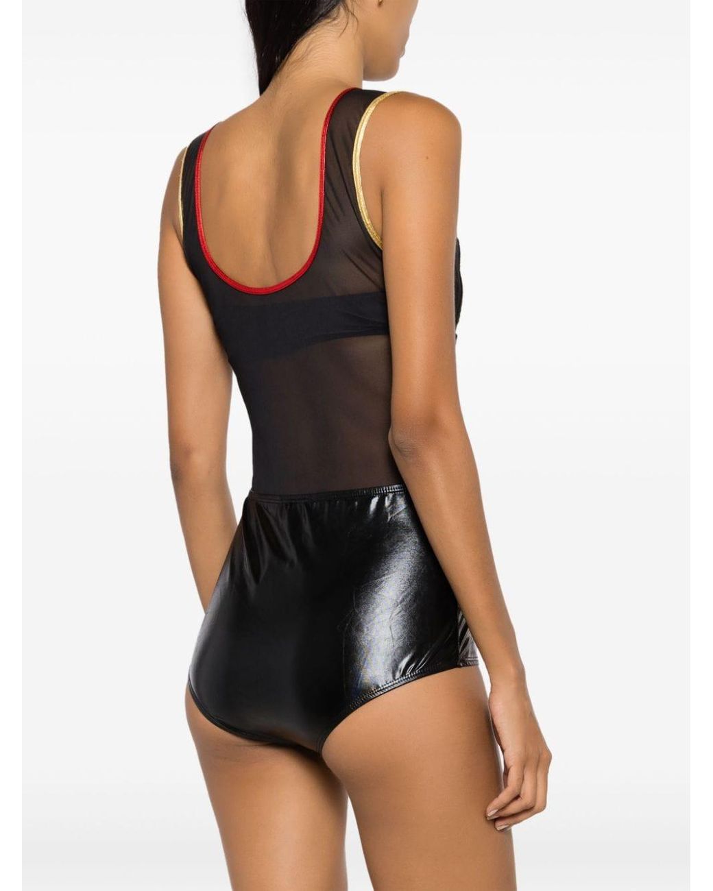 Brigitte Bardot Carnaval Panelled Swimsuit in Black Lyst UK