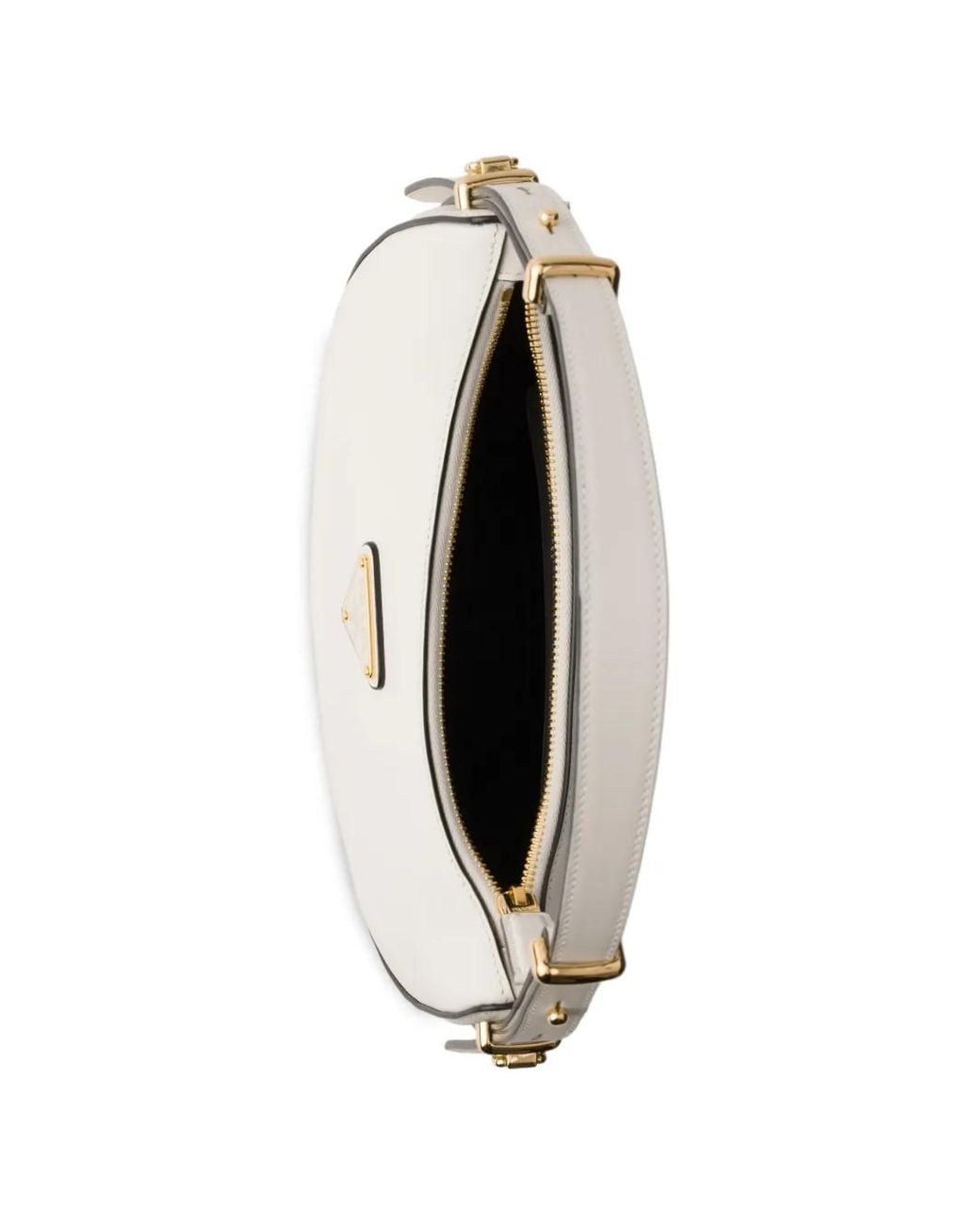 Prada White Mini Arqué Schultertasche