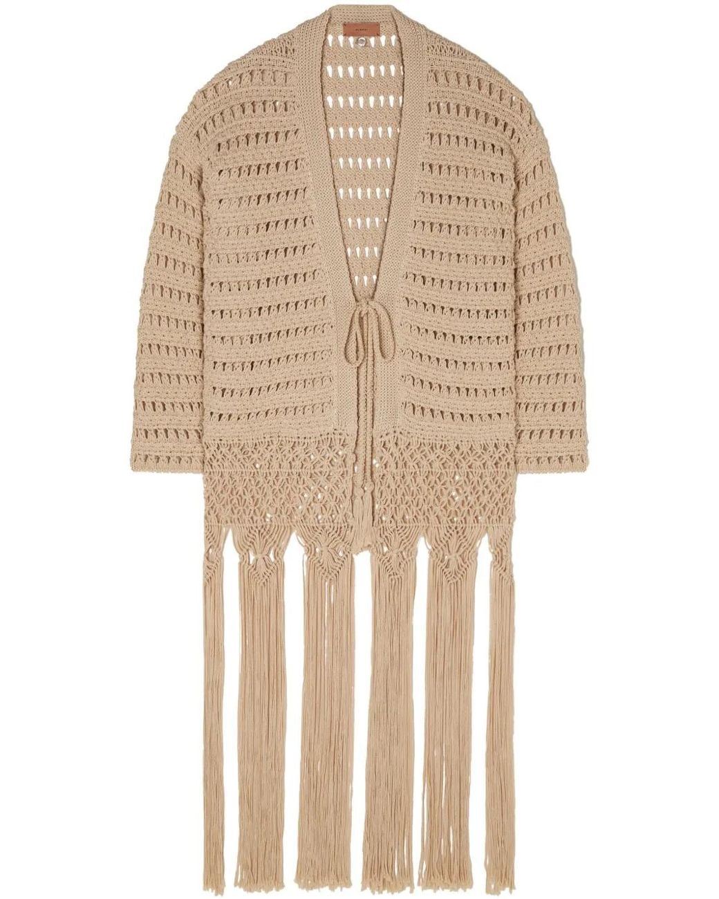 Alanui Natural Love Letter To India Crochet Cardigan