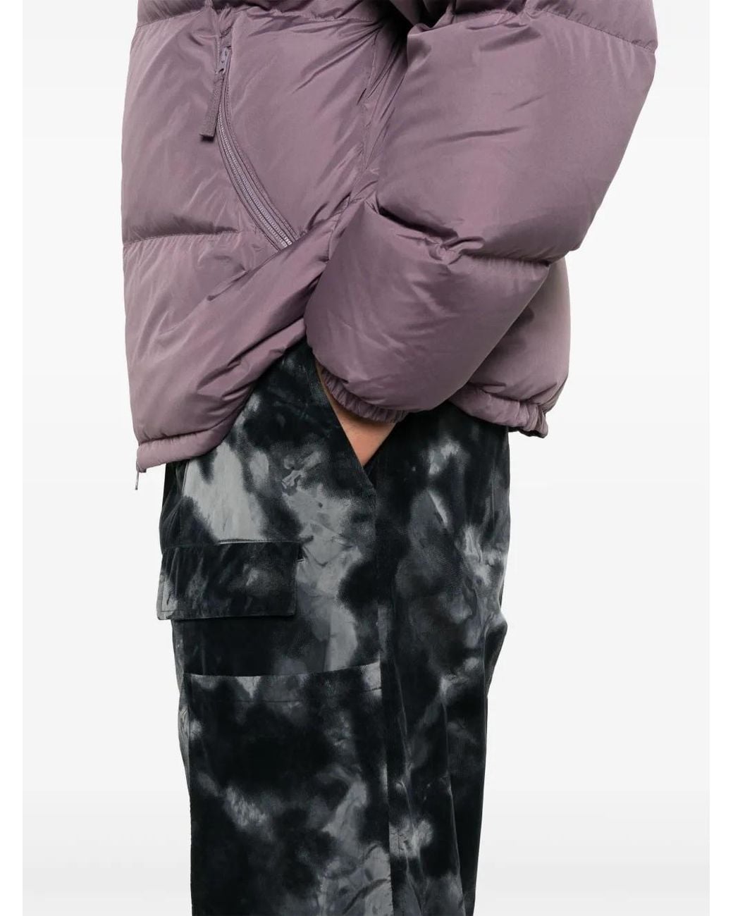 Y-3 Black Abstract-Print Wide-Leg Trousers for men