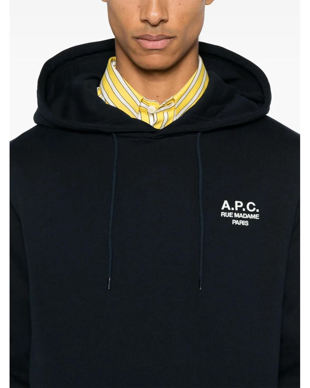 A.P.C. Blue Standard Rue Madame Hoodie for men