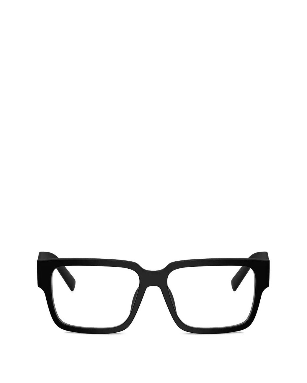 Prada Brille Mit Eckigem Gestell in Black für Herren
