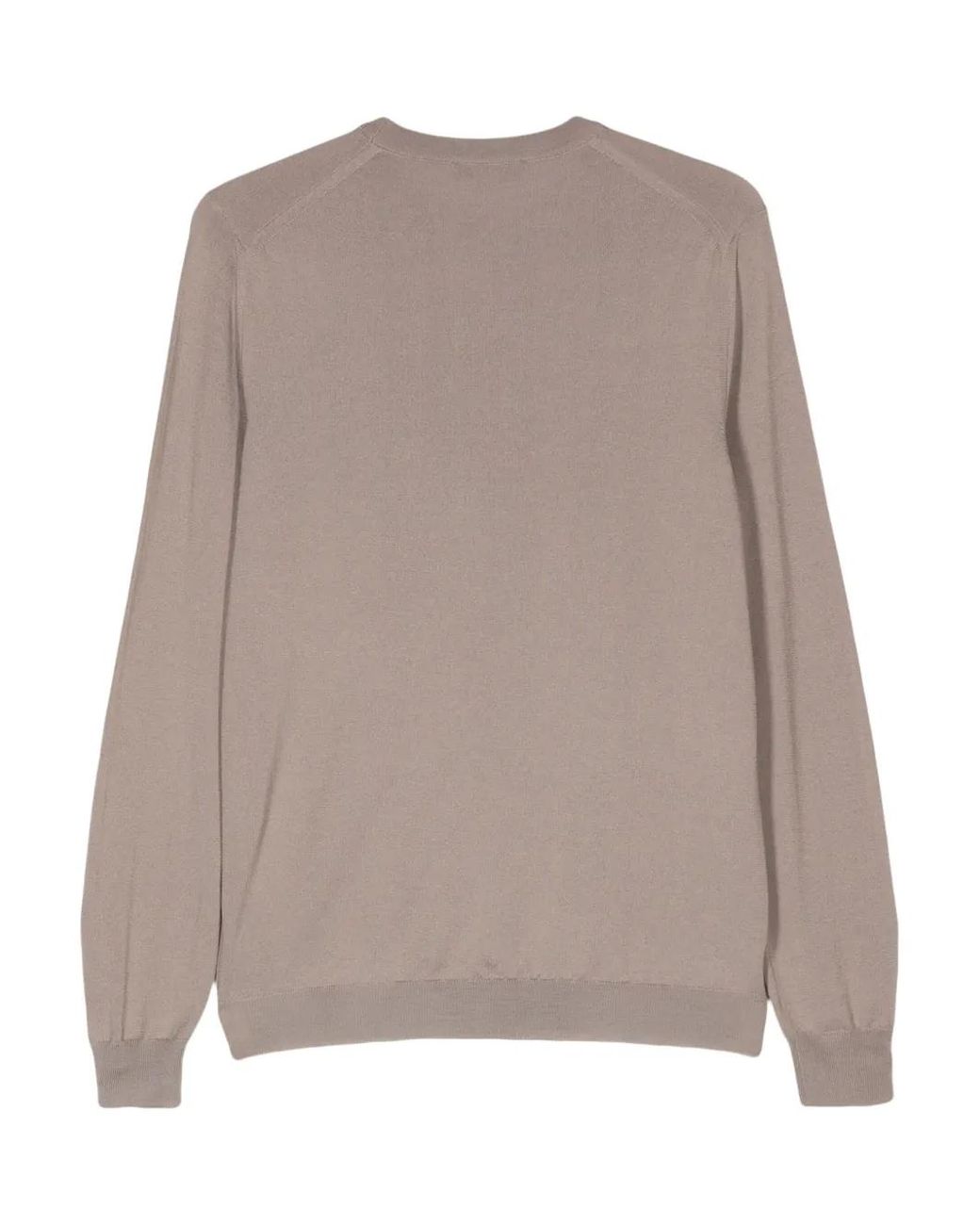 Zanone Brown Ribbed Sweater for men