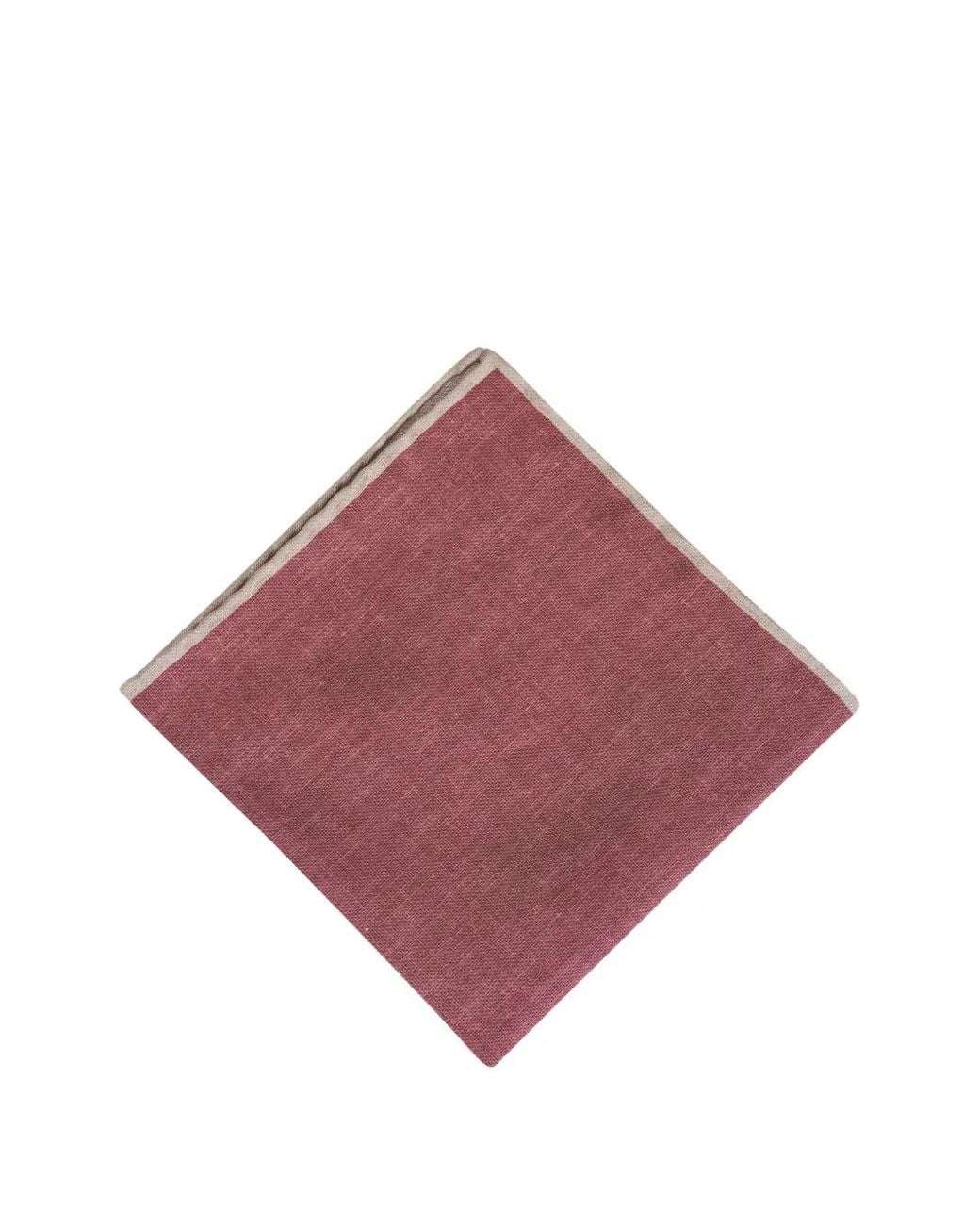 Paolo Albizzati Purple Slub-Texture Pocket Square for men