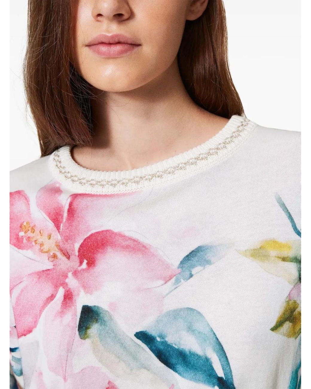 Twinset White Knitted T-Shirt