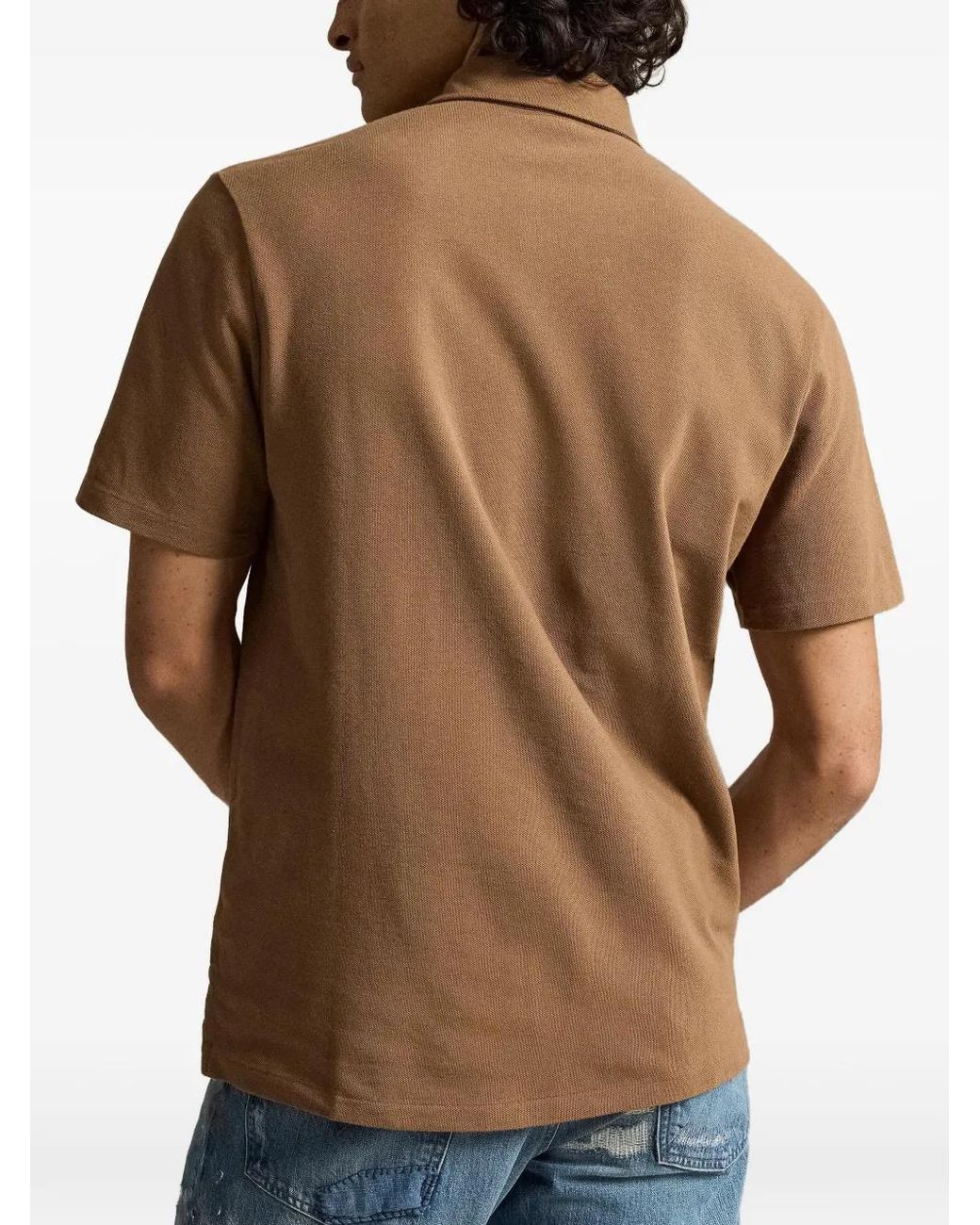 Polo Ralph Lauren Brown Bear-Embroidered Polo Shirt for men