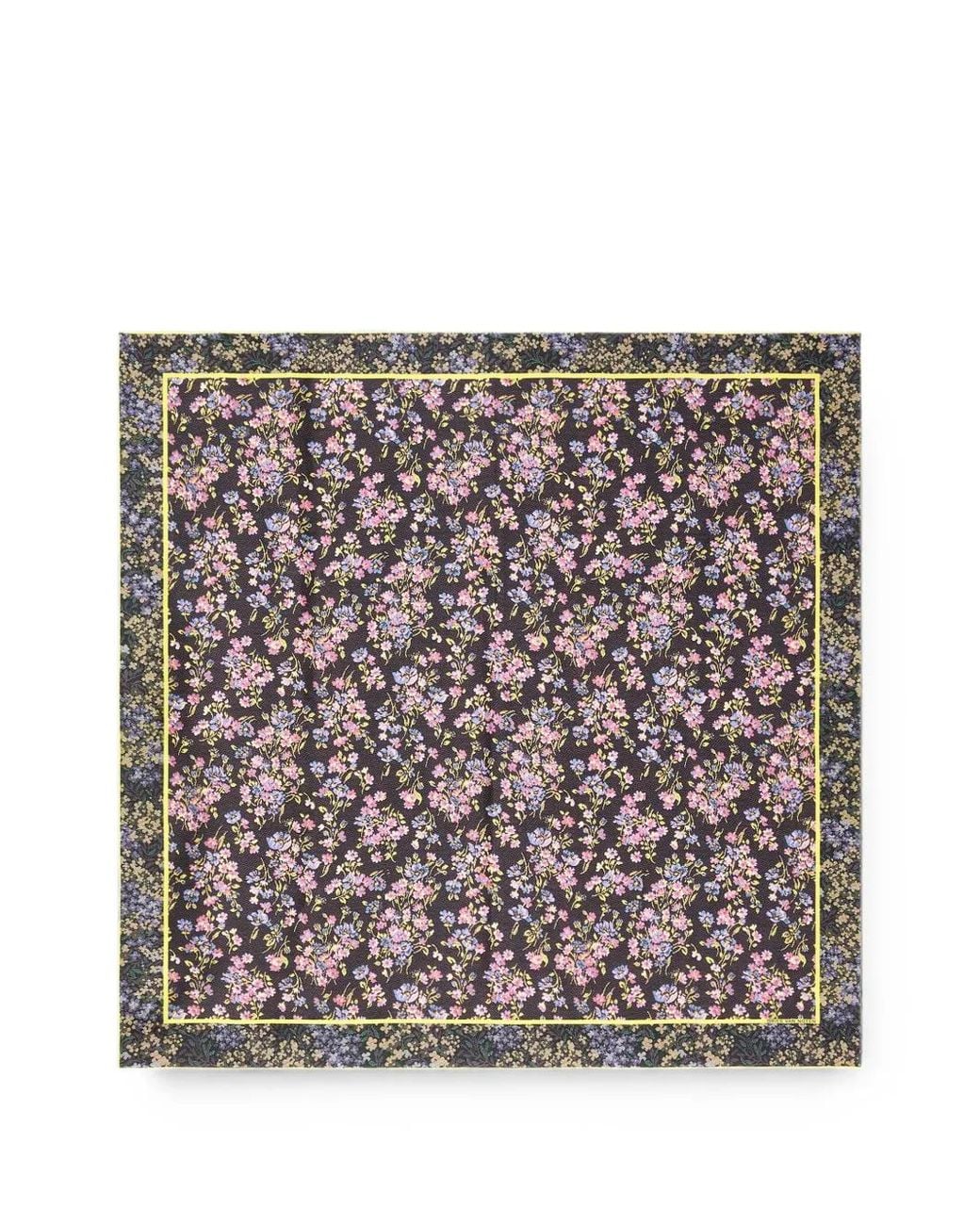 Dries Van Noten Black Silk Square Scarf