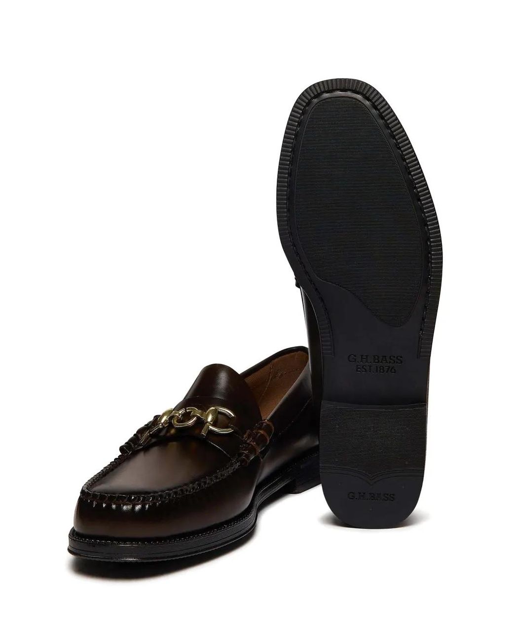 G.H.BASS Black X Pop Easy Weejuns Lincoln Loafers for men