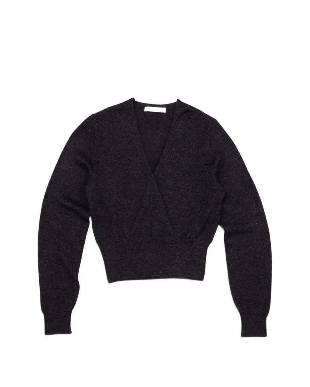 GIMAGUAS Blue Peyton Wrap-Front Sweater