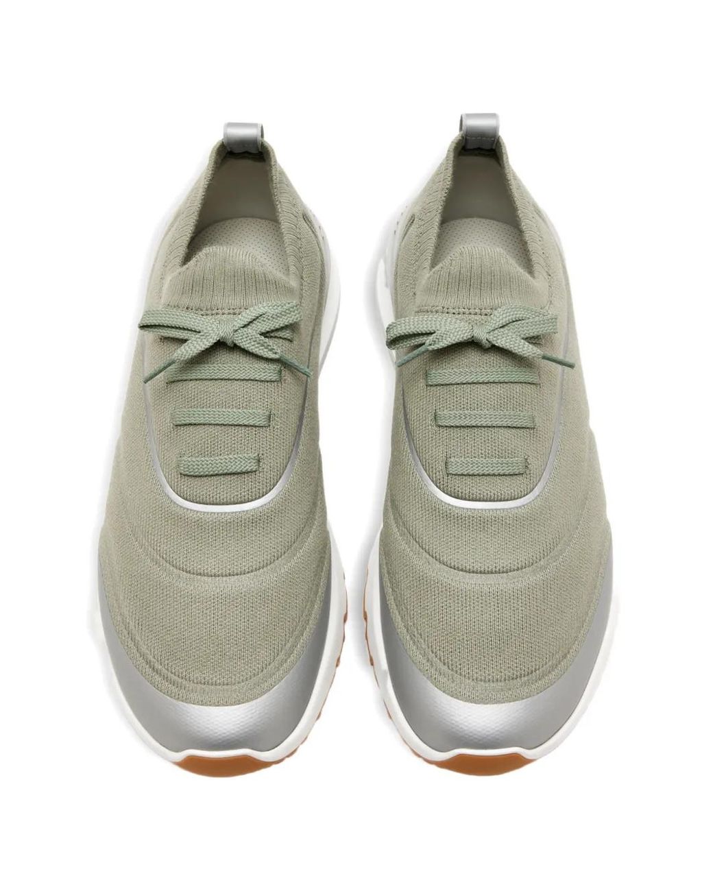 Brunello Cucinelli White Knit Sneakers for men