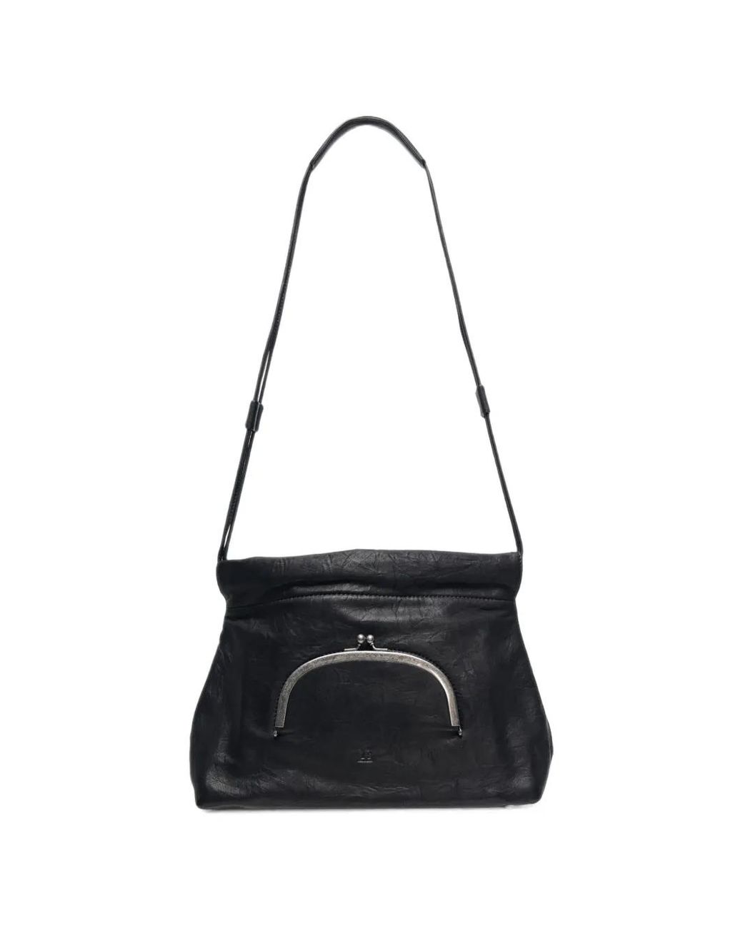 Y's Yohji Yamamoto White Clasp-Pocket Leather Shoulder Bag